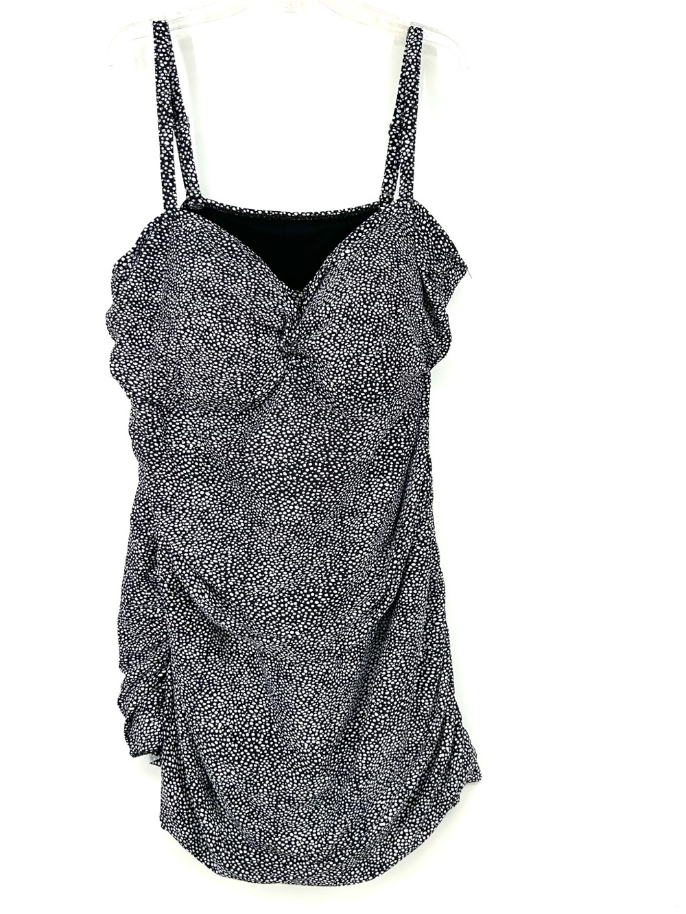 Swimsuits For All One Piece Swimsuit Dress Black Polka Dot